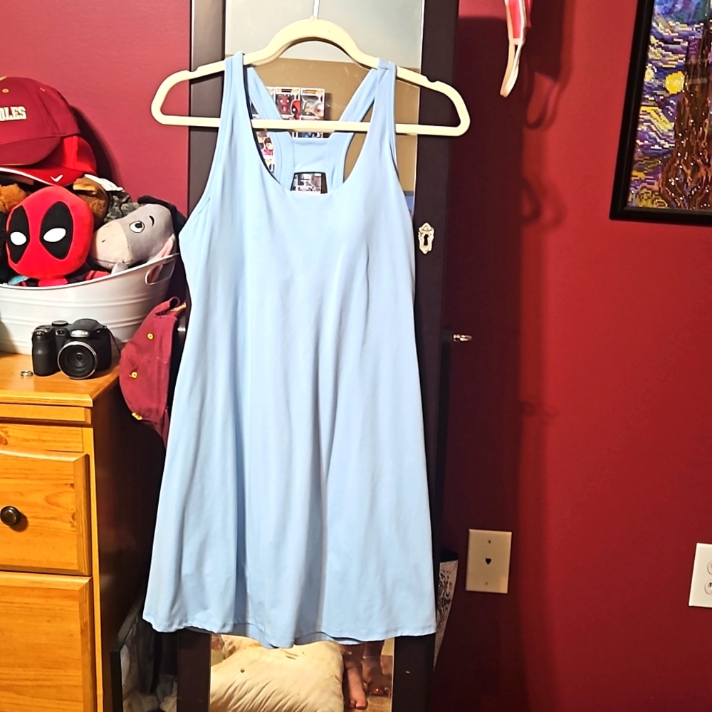 Short light blue